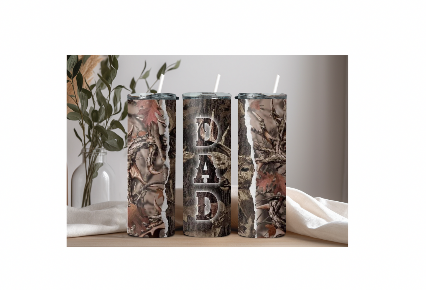 Camo dad tumbler