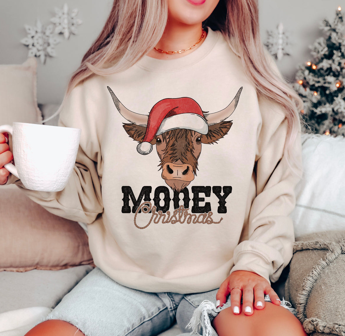 Mooey Christmas spirit sweatshirt