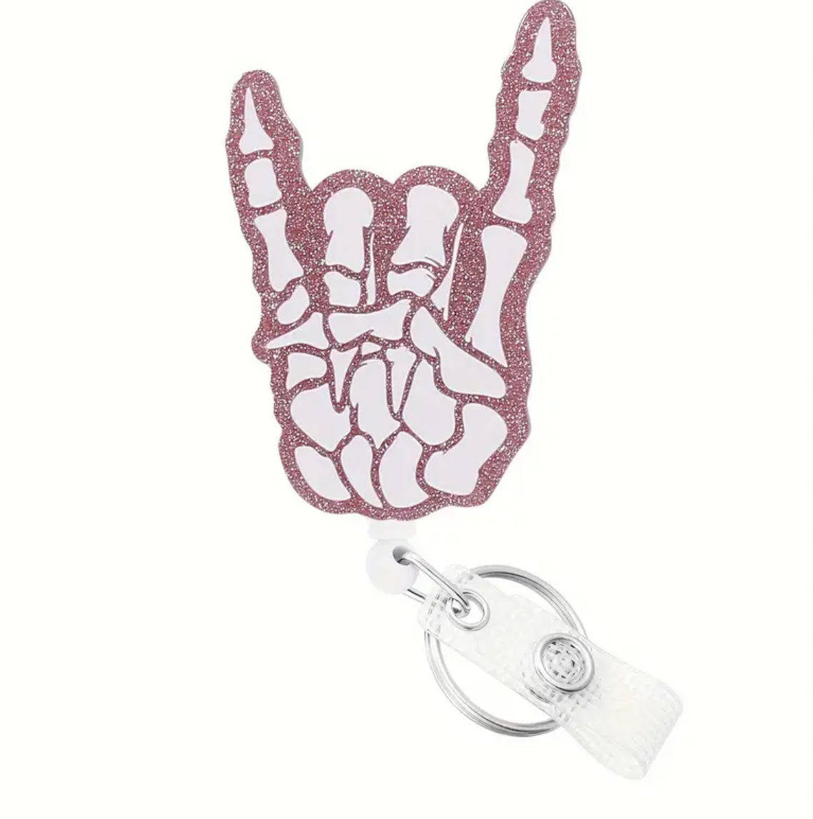Skeleton rock Badge reel