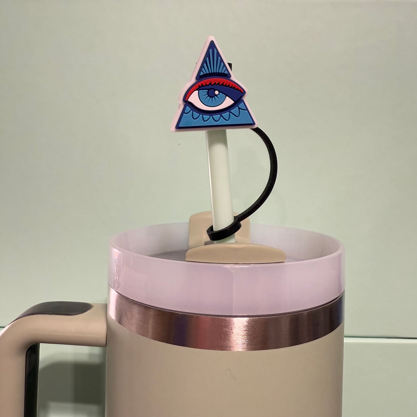 Evil eye straw topper