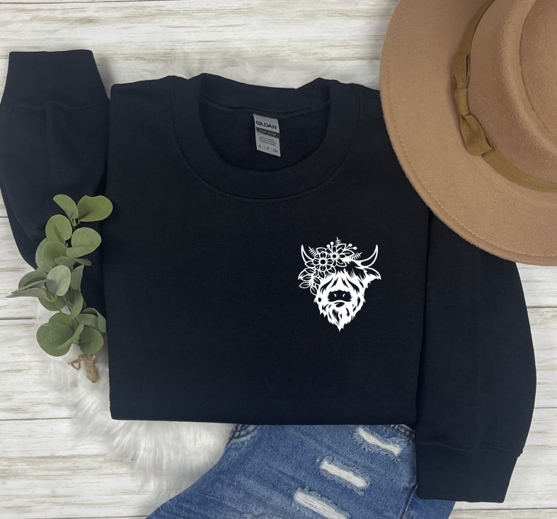 Highlander cow sweatshirt