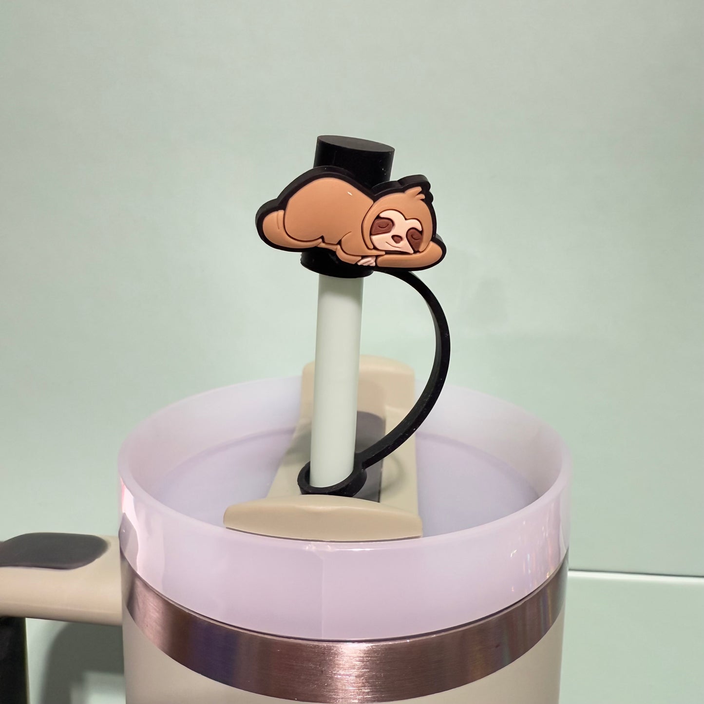 Sloth straw topper