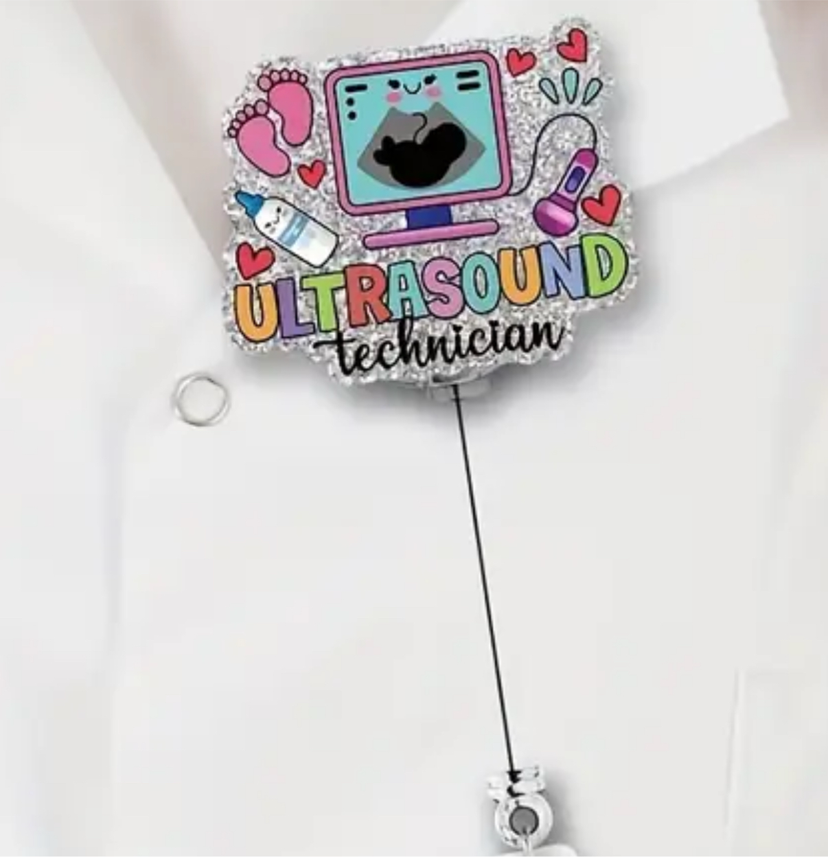 Ultrasound tech Badge reel