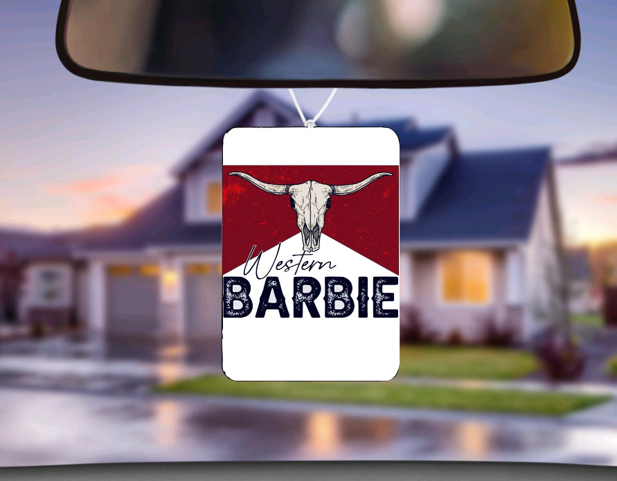 Western Barbie air freshie