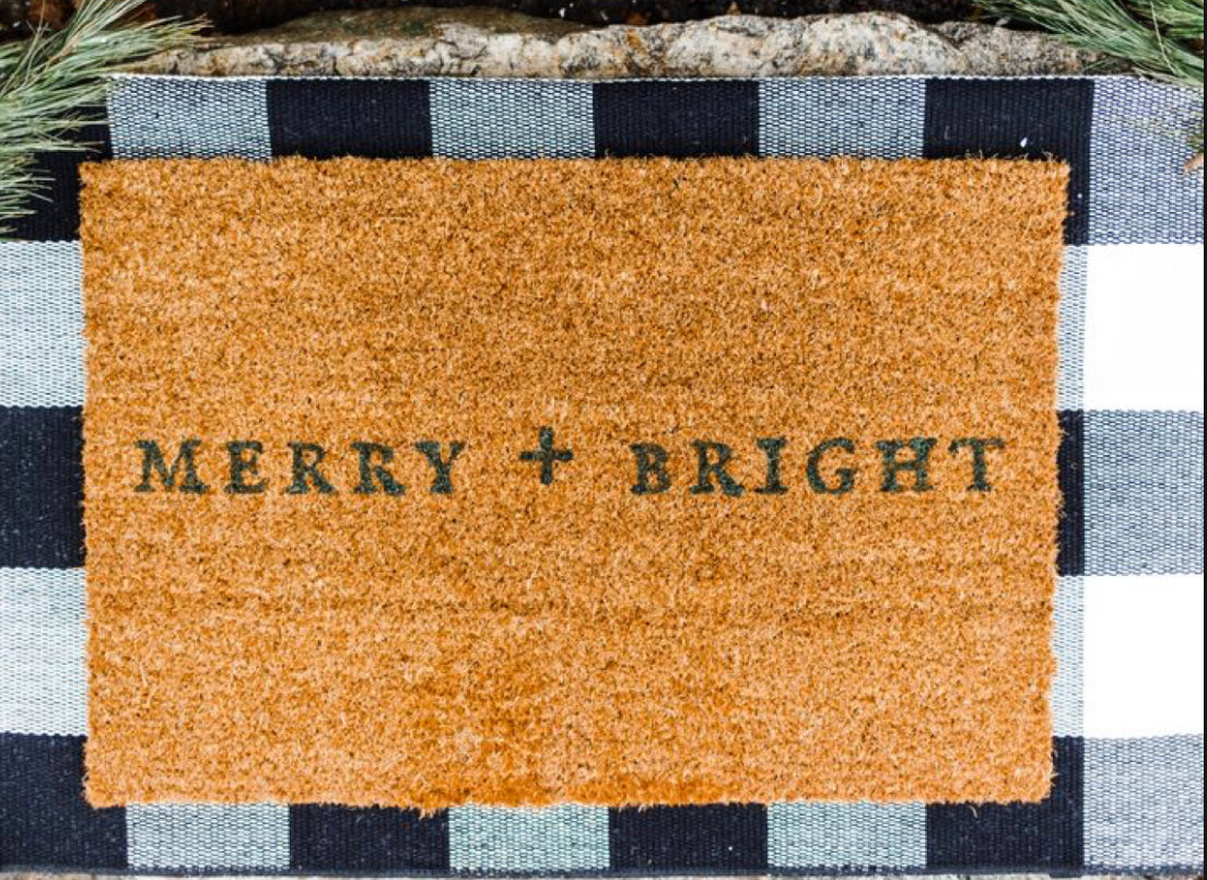 Merry + bright doormat