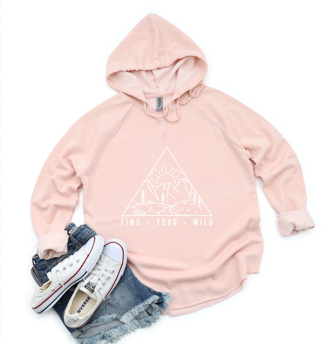 find your wild California wave hoodie