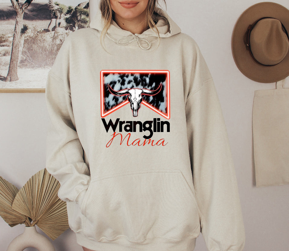 Wranglin mama hoodie