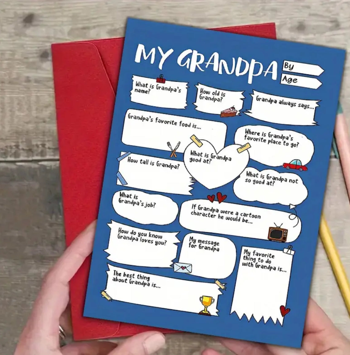 My grandpa card (fill in the blanks)