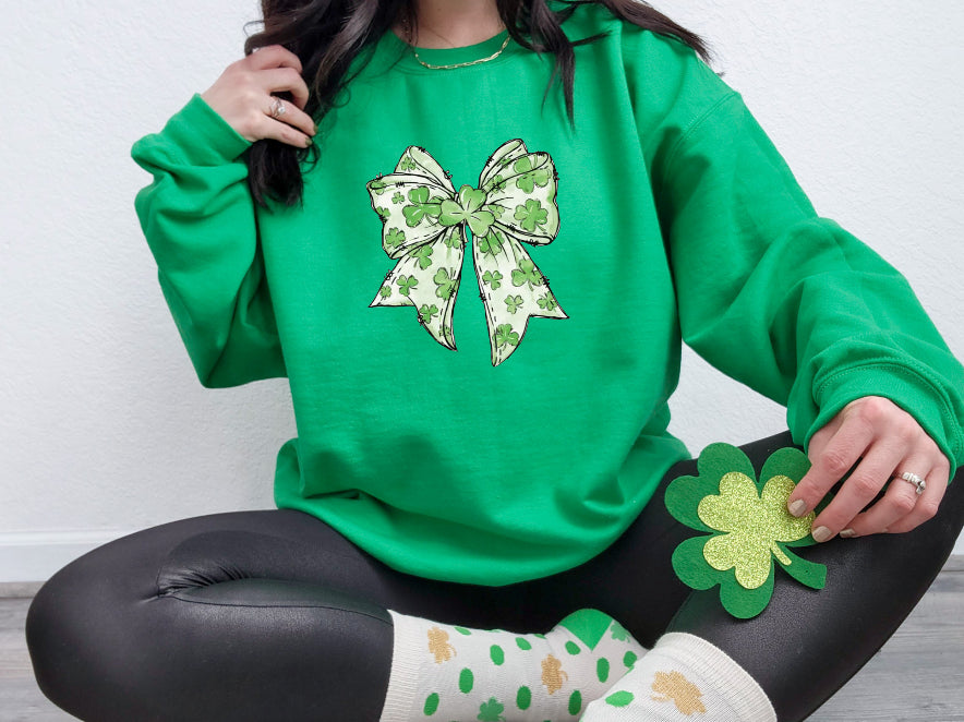 St Patrick’s day bow sweatshirt