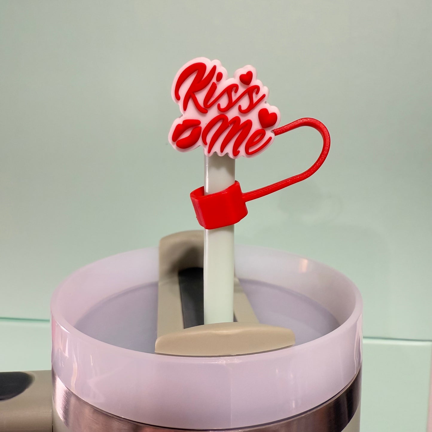 Valentines straw topper