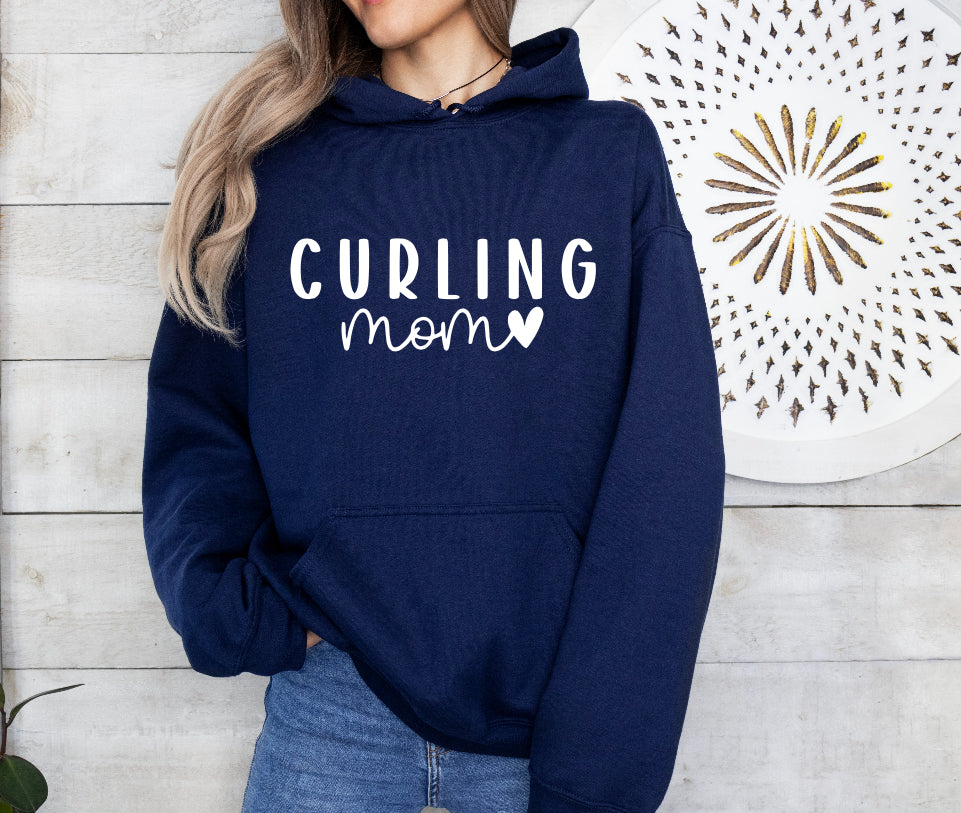 Curling mom hoodie
