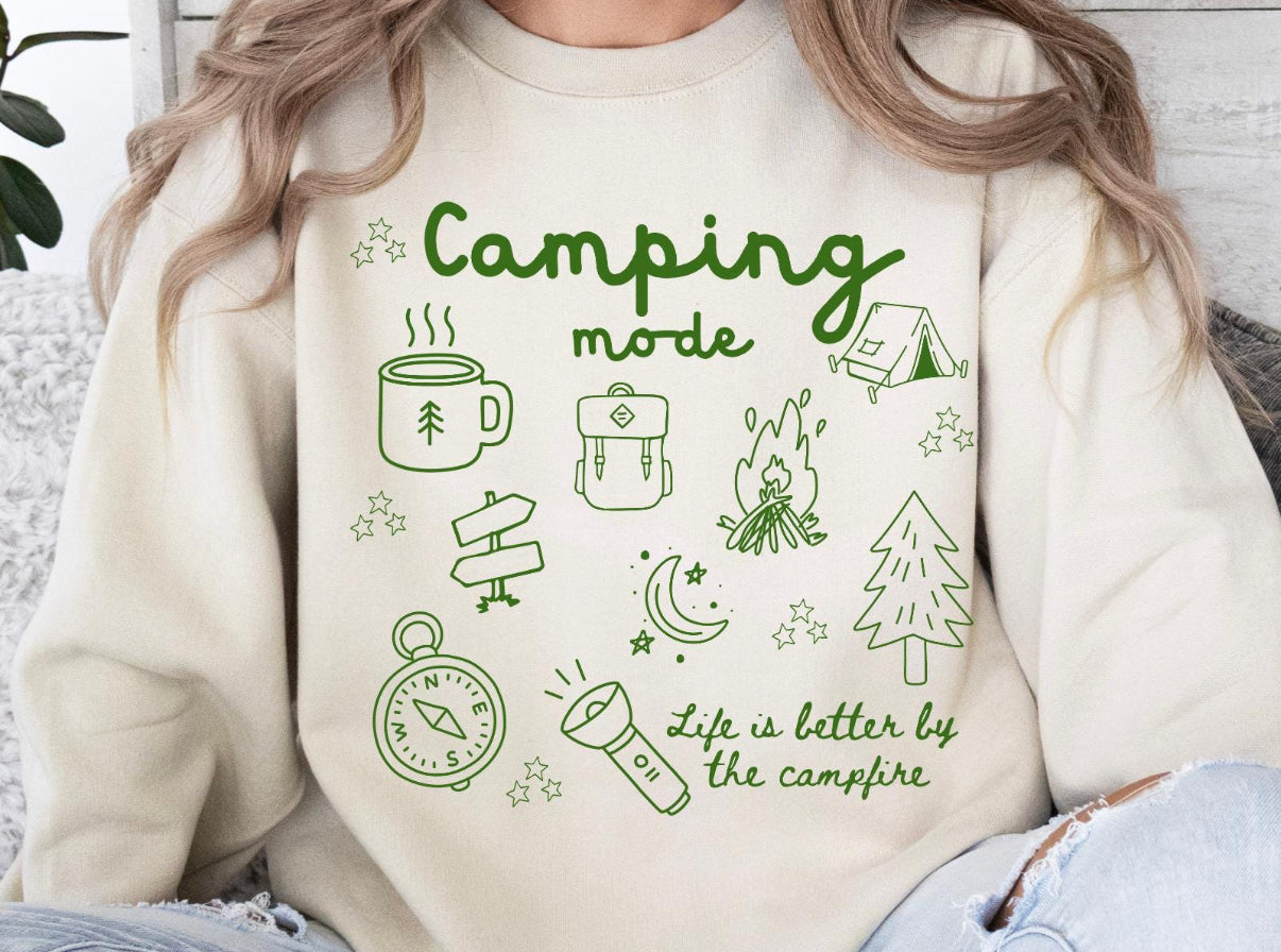 Camp mode sweatshirt