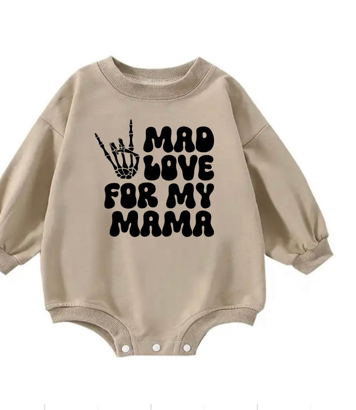 Mad love for my mama sweatshirt romper