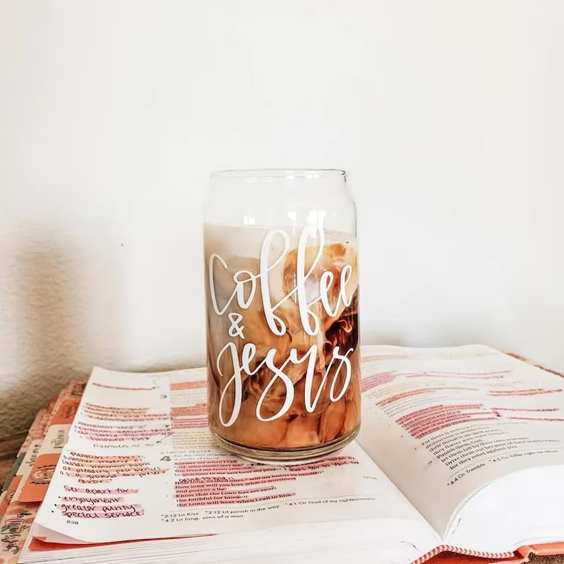 Coffee & Jesus glass
