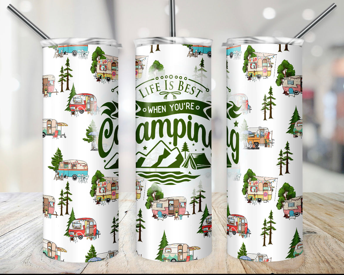Camping life tumbler