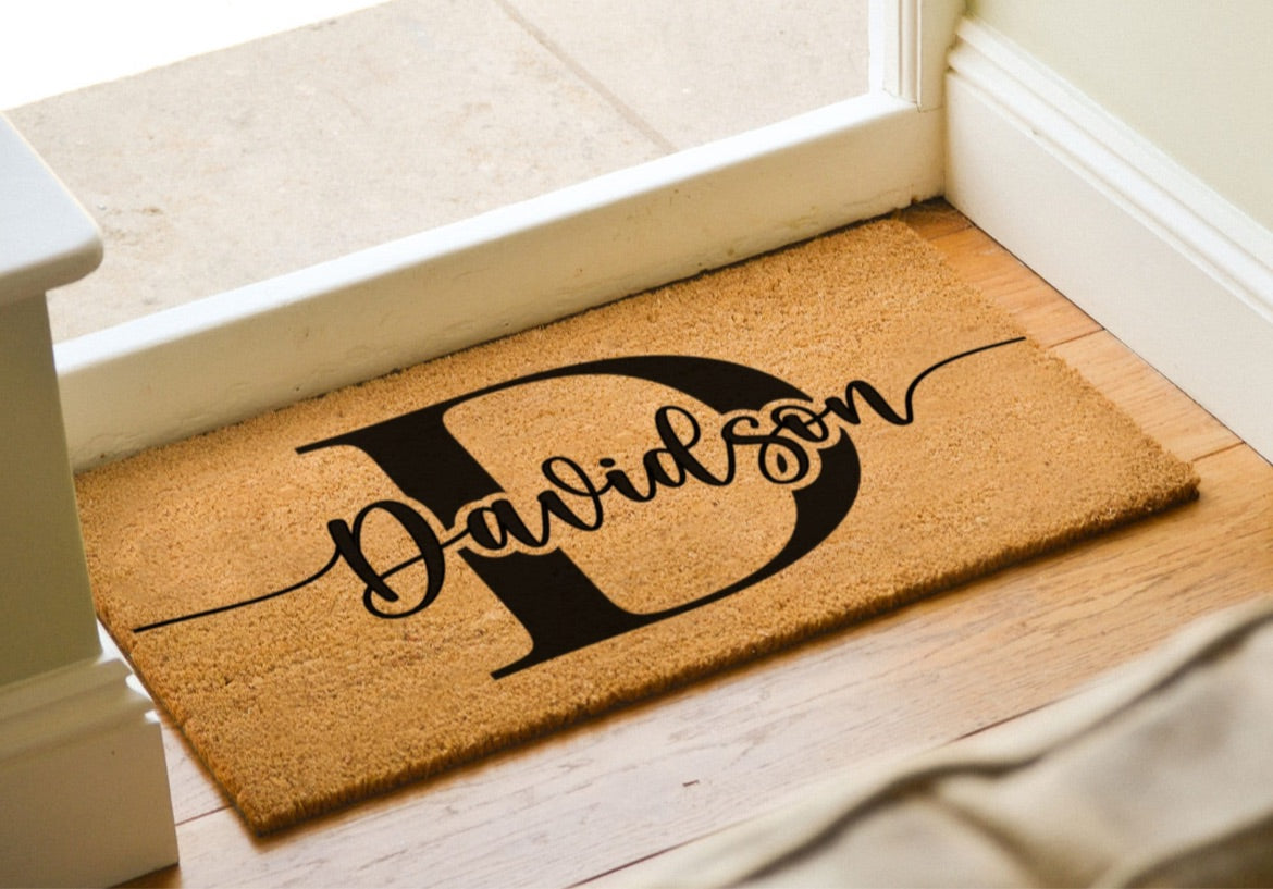 Custom last name doormat
