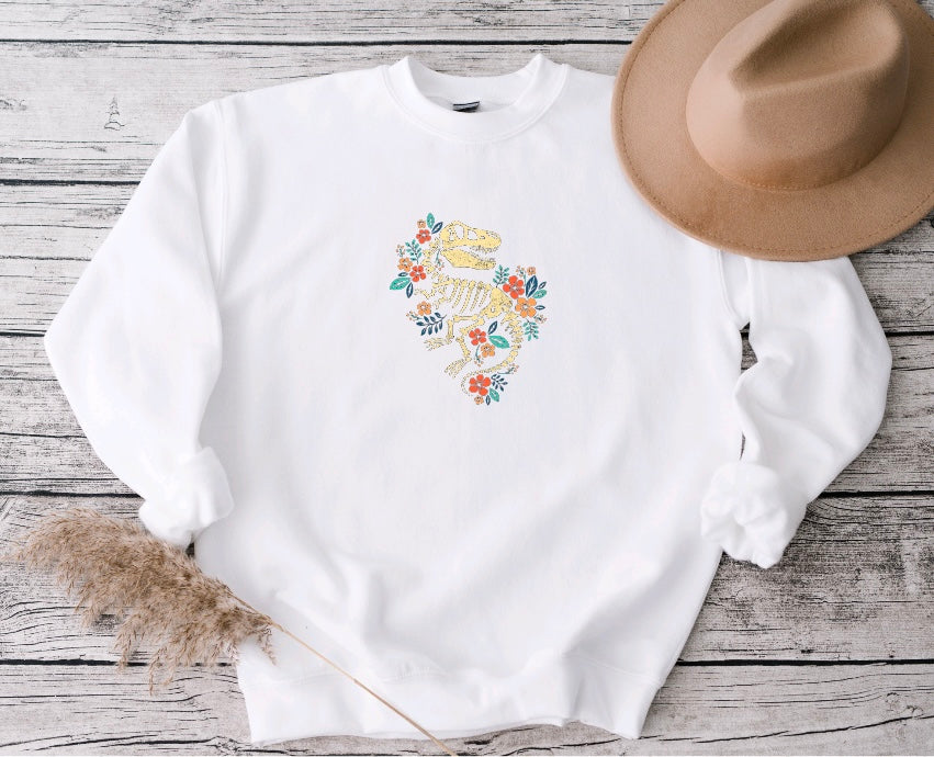 Floral Dinosaur sweatshirt