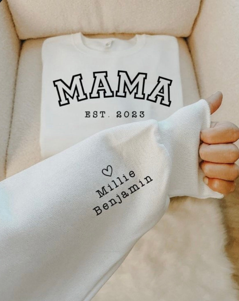Mama w names on sleeve