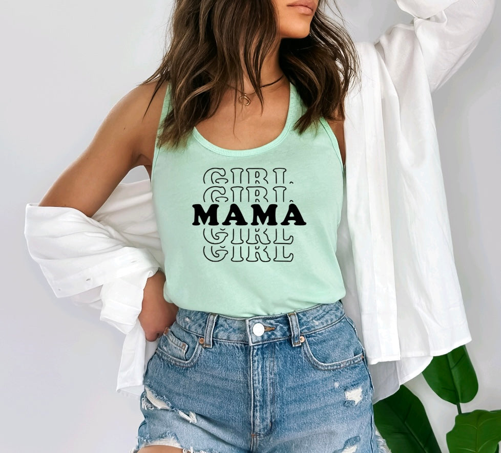 Girl mama tank