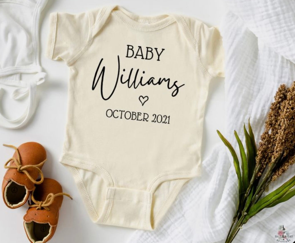 Custom baby onesie