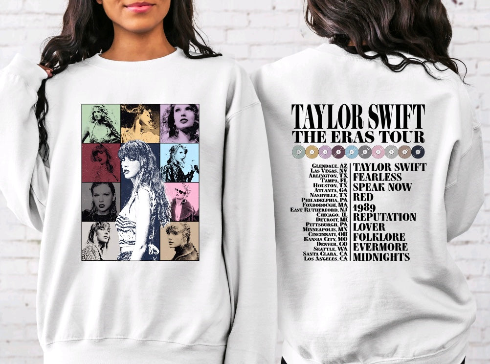 Taylor Swift selling Eras sweatshirt