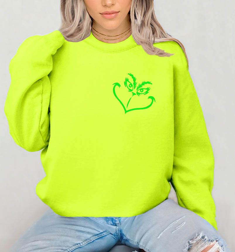 Grinch face sweatshirt