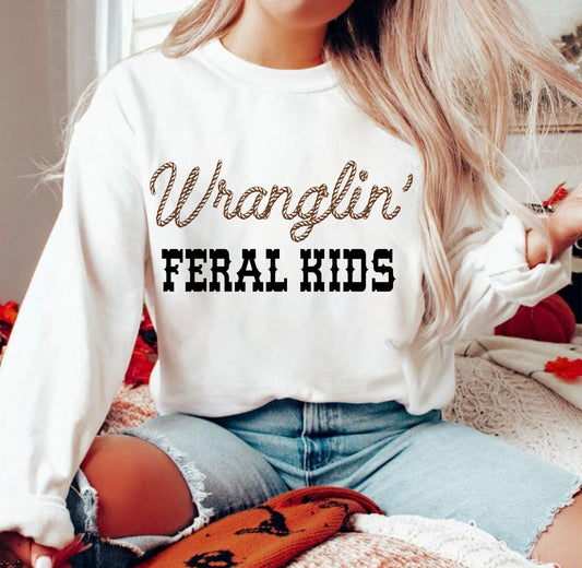 Wranglin feral kids sweatshirt