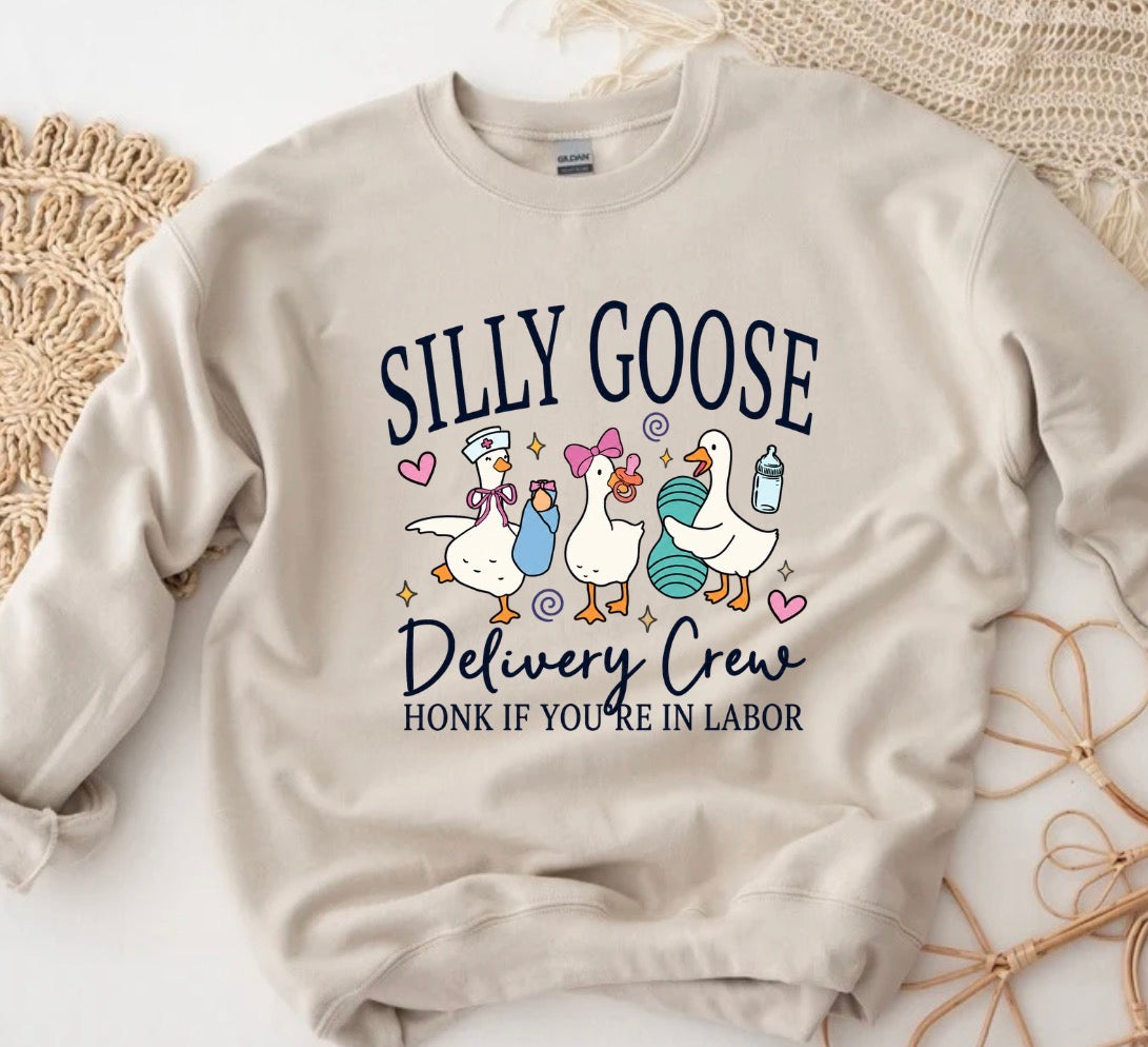 Silly goose delivery crew sweatshirt