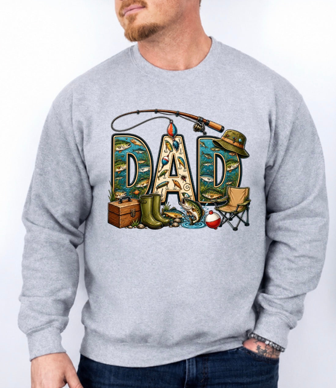 Dad fishing sweatshirt