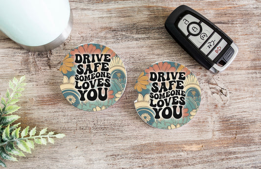 Drive safe car coaster