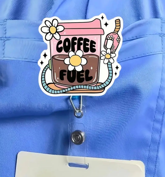 Coffee fuel Badge reel
