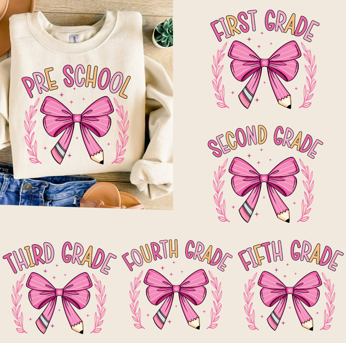 ADULT pre k - grade 5 sweatshirt