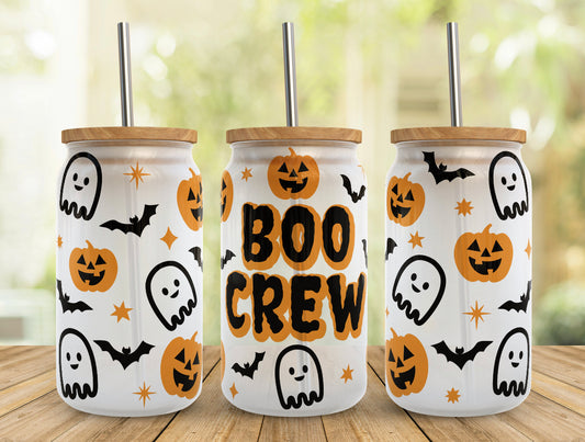 Boo crew glass cup