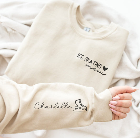 Custom ice skating mom sweatshirt