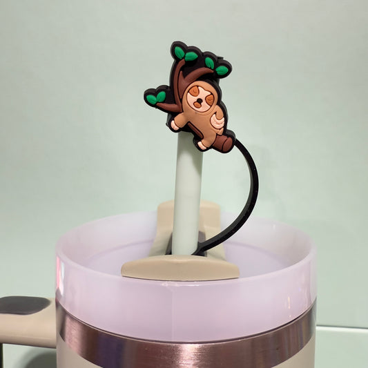 Sloth straw topper