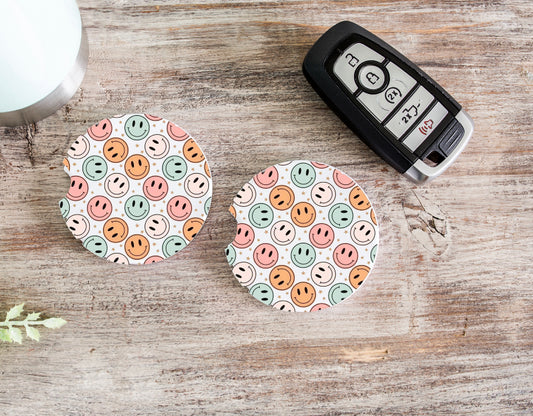 Smiley car coaster