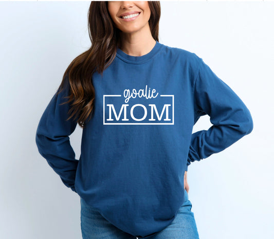 Goalie mom long sleeve t shirt