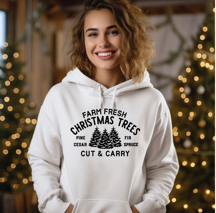 Fresh farm Christmas tree hoodie