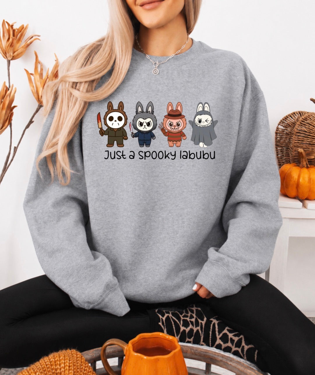 Just a spooky labubu sweatshirt