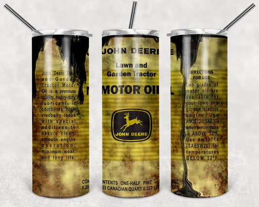 John Deere motor oil tumbler