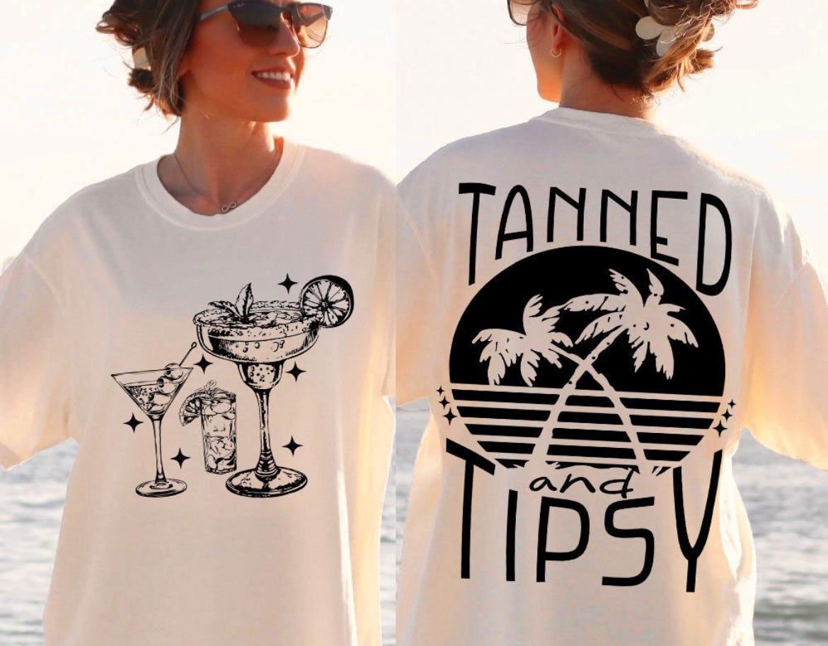 Tanned and tipsy tee