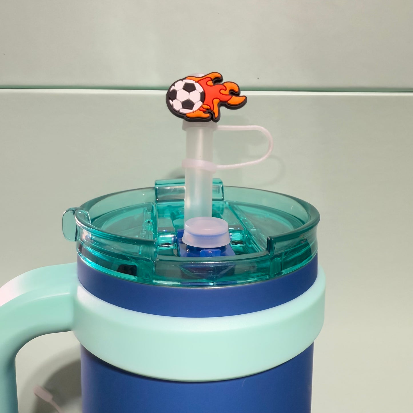 Soccer straw topper