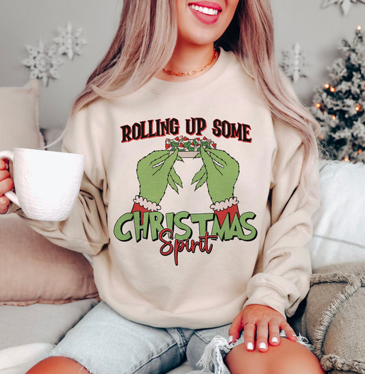 Rolling up some Christmas spirit sweatshirt