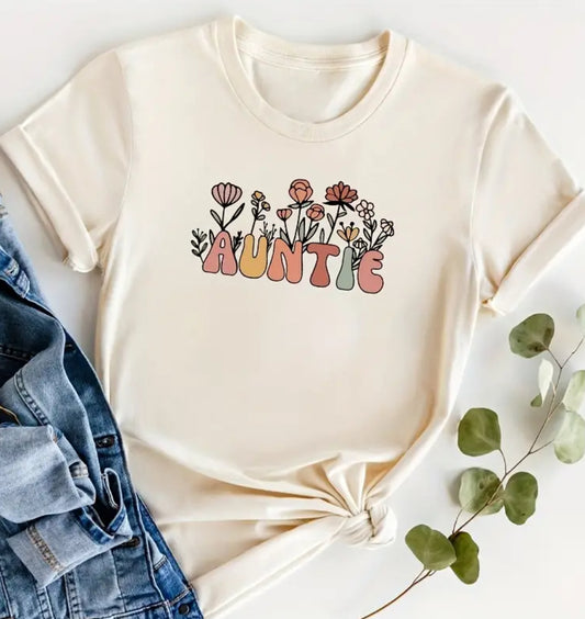 Auntie flower tee