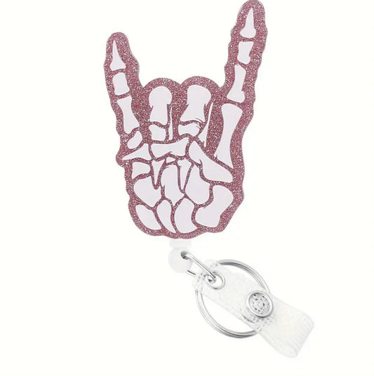 Skeleton rock Badge reel