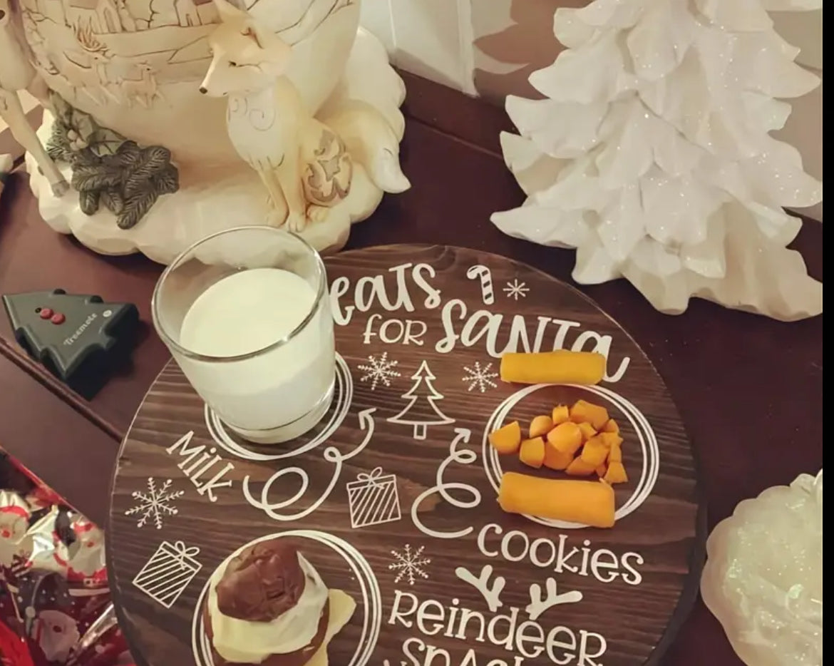 Treats for Santa wooden tray