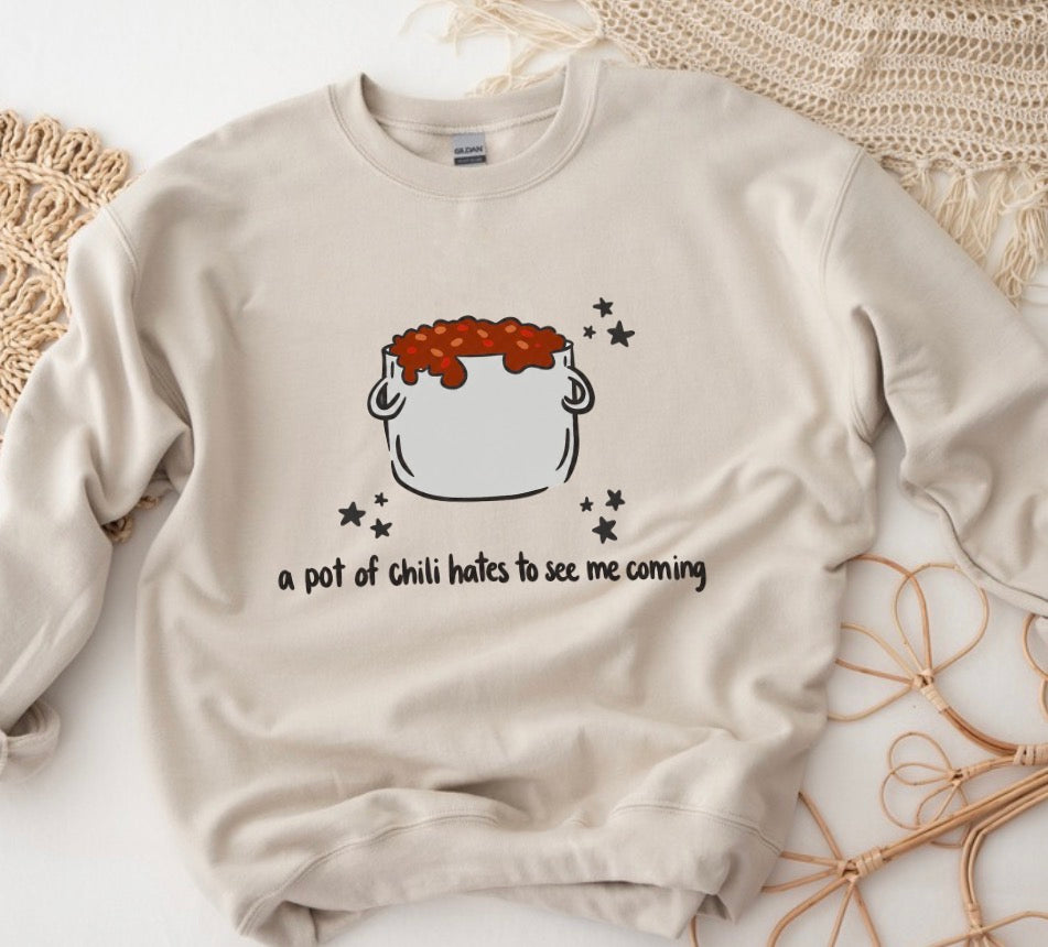 A pot of chilli sweatshirt