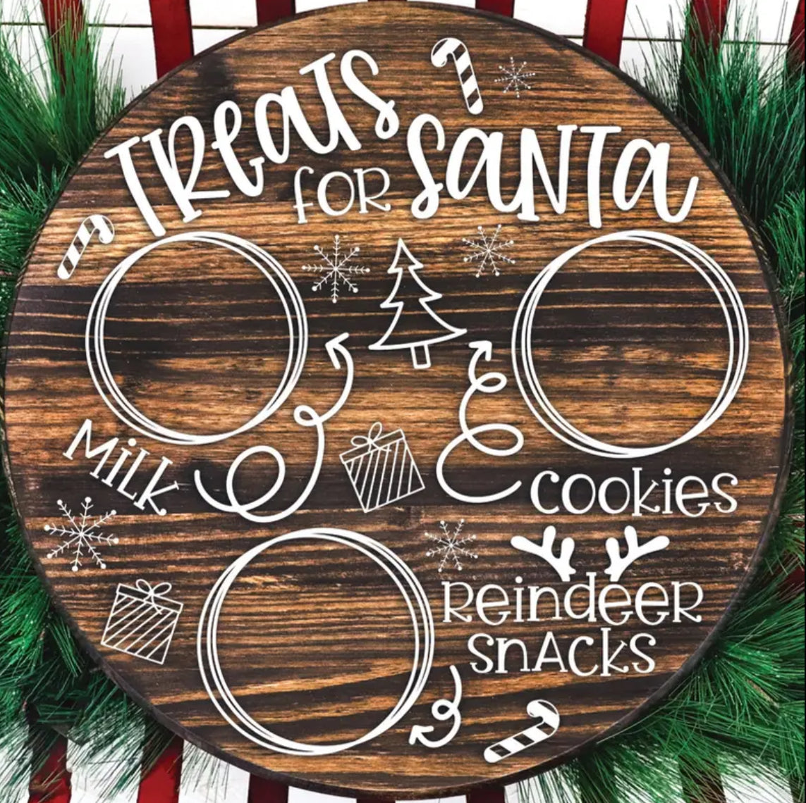 Treats for Santa wooden tray