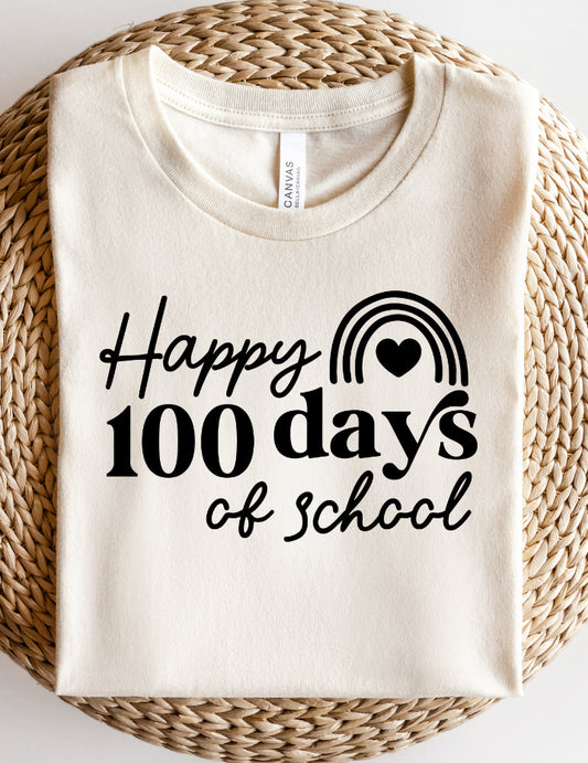 100 days of school tee adult and youth