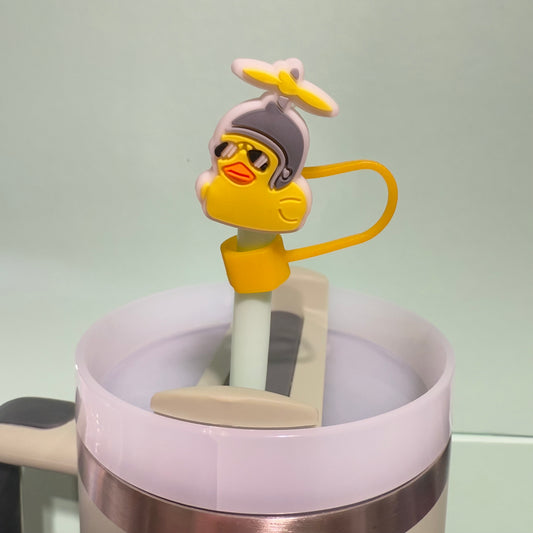 Duck straw topper